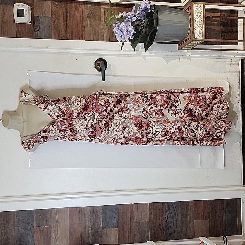 PPLA‎ Floral Jersey Maxi Wrap Dress